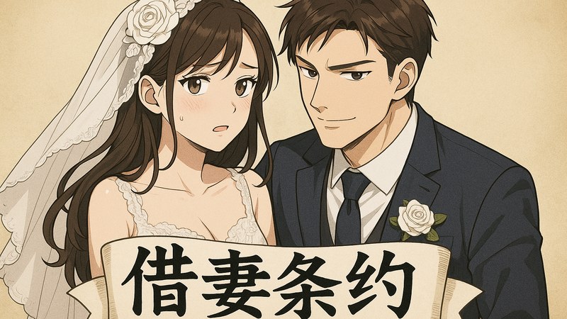 借妻条约 漫画 主视觉封面：一纸契约与两个人的对峙